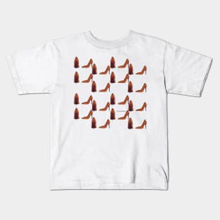 orange/purple  heels pattern Kids T-Shirt